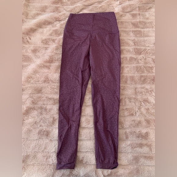 Women's Purple Leopard Print Leggings - Picture 1 of 4